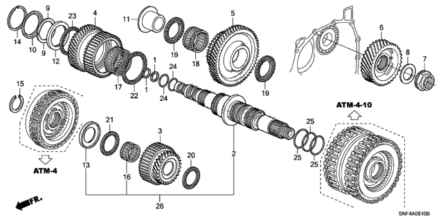 2009 Honda Civic Secondary Shaft Diagram