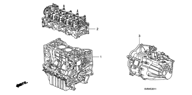 2011 Honda Civic Engine Assy. - Transmission Assy. (2.0L) Diagram