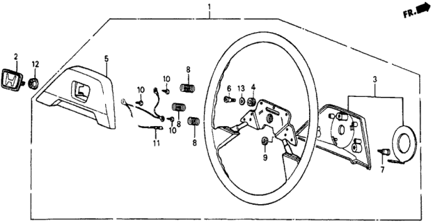 1987 Honda Civic Cover, Frame *NH1L* (Nippon Purasuto) (BLACK) Diagram for 53133-SB3-955ZA