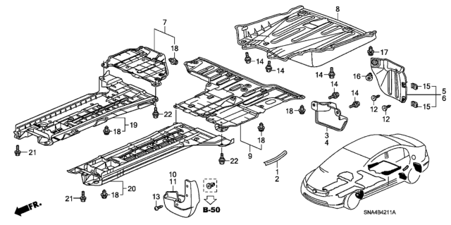 2007 Honda Civic Side Sill Garnish Diagram