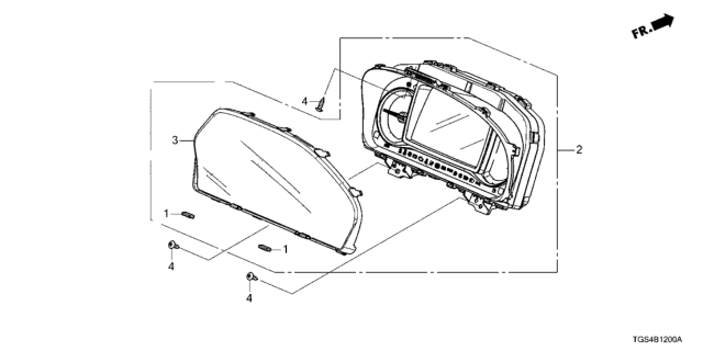 2020 Honda Passport METER, COMBINATION Diagram for 78100-TGT-AJ3