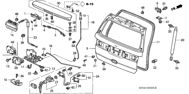 2003 Honda Odyssey Tailgate Diagram