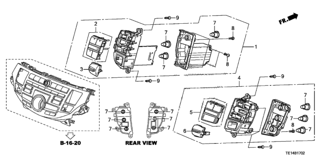 2012 Honda Accord Auto Air Conditioner Control Diagram
