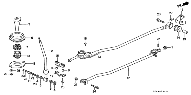 1999 Honda Civic Extension, Change Diagram for 54301-S04-L10