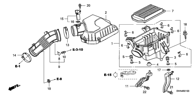 2007 Honda CR-V Air Cleaner Diagram