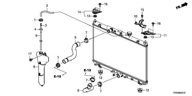 2021 Honda Clarity Plug-In Hybrid Hose, Water (Upper) Diagram for 19501-5WJ-A00