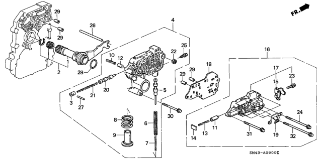 1990 Honda Accord AT Regulator Diagram