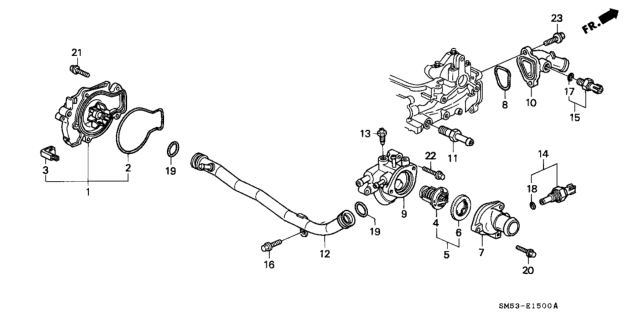 1993 Honda Accord Water Pump Diagram