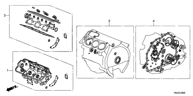 2020 Honda Ridgeline Gasket Kit Diagram
