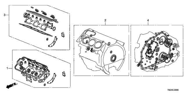 2017 Honda Ridgeline Gasket Kit Diagram