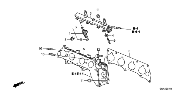 2011 Honda CR-V Fuel Injector Diagram