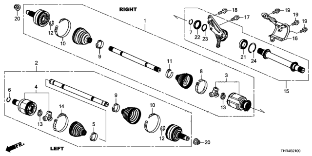 2021 Honda Odyssey Driveshaft Diagram