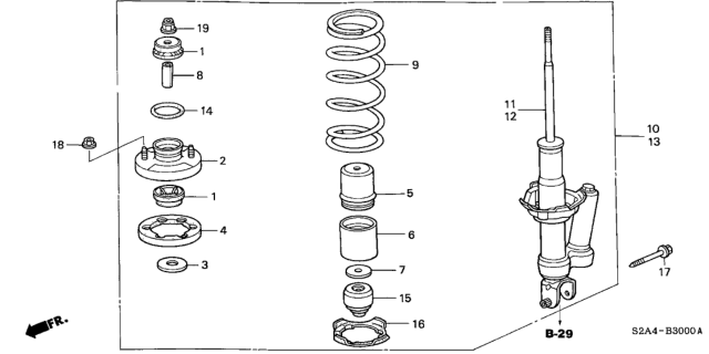 2004 Honda S2000 Rear Shock Absorber Diagram