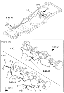 1999 Honda Passport Hose, Rear Flex. Brake Diagram for 8-97124-880-1