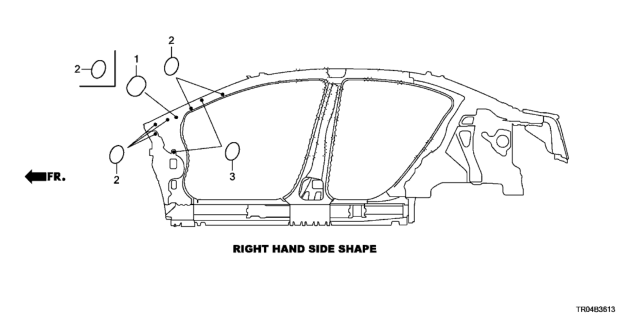 2012 Honda Civic Grommet (Side) Diagram