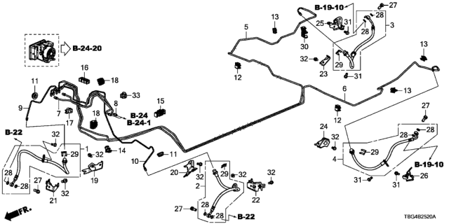 2017 Honda Civic Brake Lines (VSA) Diagram