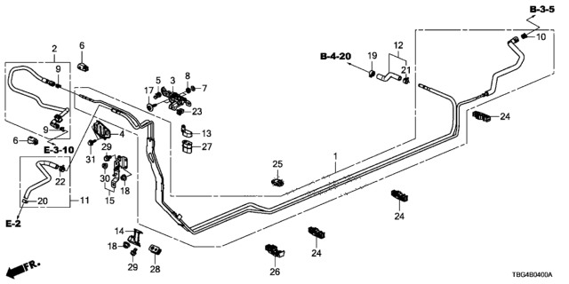 2016 Honda Civic Fuel Pipe Diagram