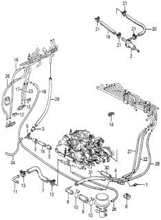 1983 Honda Accord Clamp, Tube Diagram for 90680-PC2-660