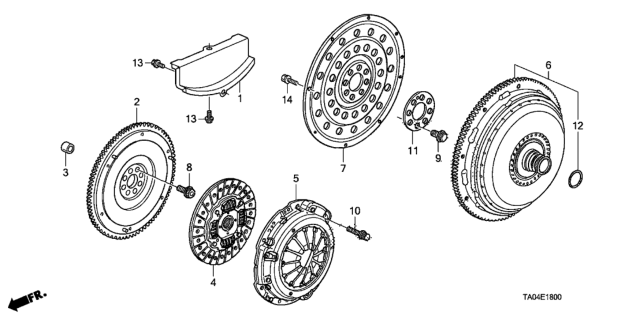 2011 Honda Accord Clutch - Torque Converter (L4) Diagram