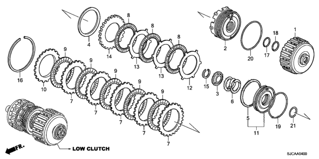2014 Honda Ridgeline AT Clutch (Low) Diagram