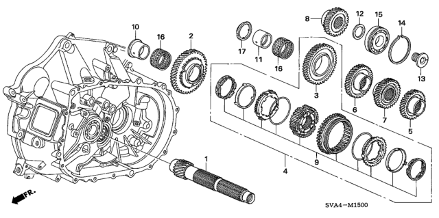 2006 Honda Civic Countershaft (2.0L) Diagram