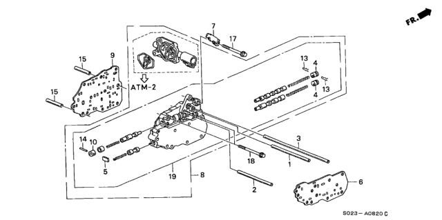 1999 Honda Civic 2 Door EX (ABS) KA 4AT AT Secondary Body Diagram