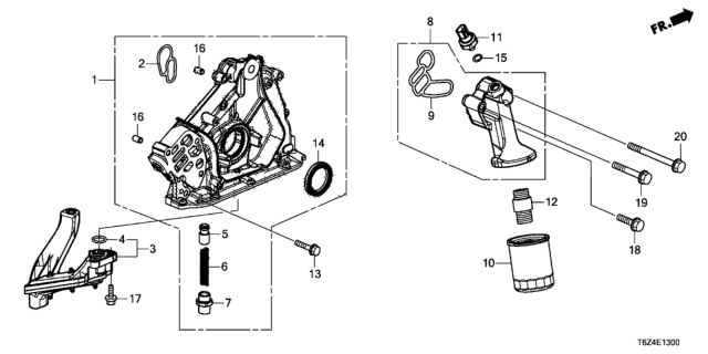 2021 Honda Ridgeline Oil Pump Diagram