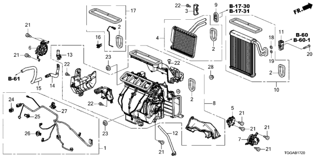 2021 Honda Civic Heater Unit Diagram