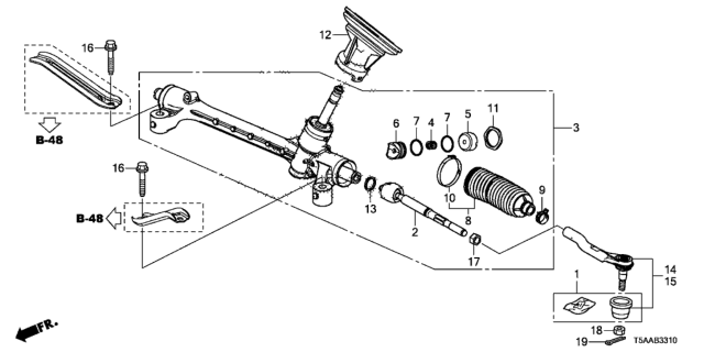 2019 Honda Fit Steering Gear Box Diagram