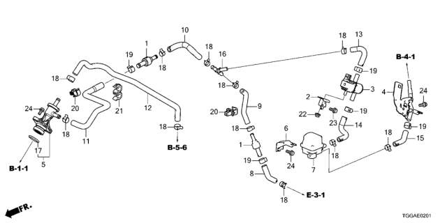 2021 Honda Civic Joint,3Way Diagram for 36177-PCX-003