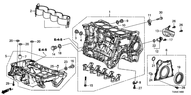 2018 Honda Accord Body, Oil Jet Diagram for 15280-6A0-A01