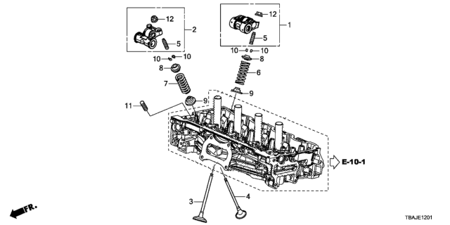 2019 Honda Civic 4 Door LX (HCM ENGINE/HDM CVT) KL CVT Valve - Rocker Arm (2.0L) Diagram