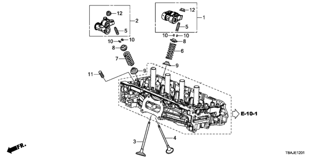 2019 Honda Civic Valve - Rocker Arm (2.0L) Diagram