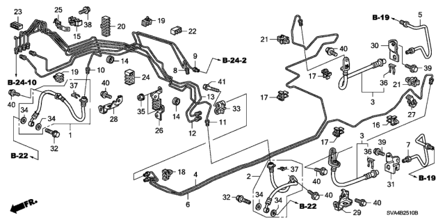 2008 Honda Civic Bracket, R. FR. Brake Hose Diagram for 46424-SNA-A01