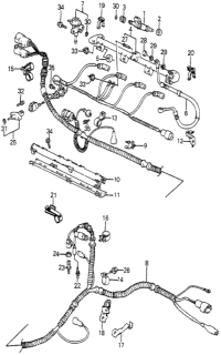 1985 Honda Accord Hose B, Fuel Feed Diagram for 16720-PD6-004