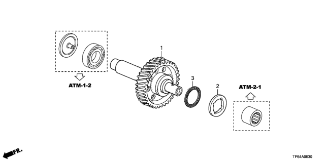 2013 Honda Crosstour 5 Door EXL (4WD) KA 6AT AT Idle Shaft (V6) Diagram