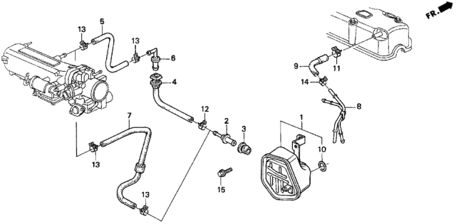 1993 Honda Del Sol Breather Chamber Diagram