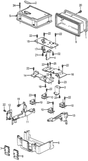 1985 Honda Accord Bracket, AT Diagram for 36006-PD6-004