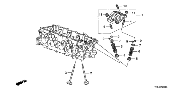 2012 Honda Fit Valve, In. Diagram for 14711-RB0-000