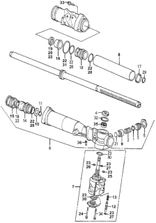 1979 Honda Accord P.S. Gear Box Components Diagram