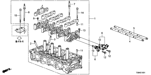 2015 Honda Civic Cylinder Head (2.4L) Diagram