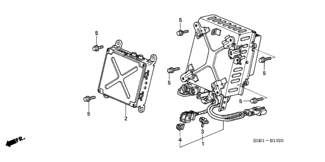 2003 Honda Civic 4 Door MX (HYBRID) KL CVT IMA Control Unit Diagram