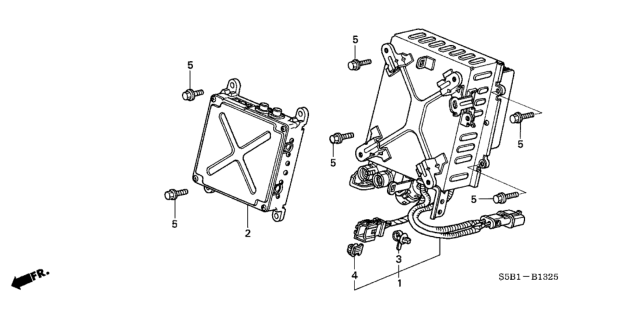 2003 Honda Civic Kit, Ecu Diagram for 1K080-PZA-445