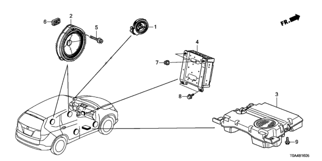 2012 Honda CR-V Speaker Diagram