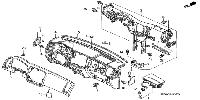 2004 Honda Civic Instrument Panel Diagram