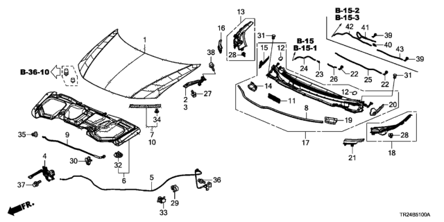 2015 Honda Civic Engine Hood Diagram