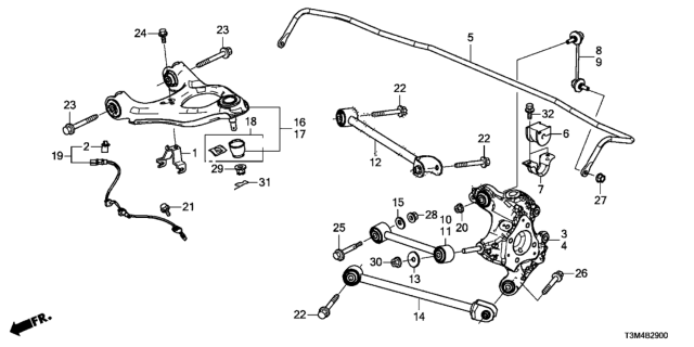 2017 Honda Accord Rear Knuckle Diagram