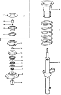 1981 Honda Civic Spring, Front Diagram for 51401-SA4-921