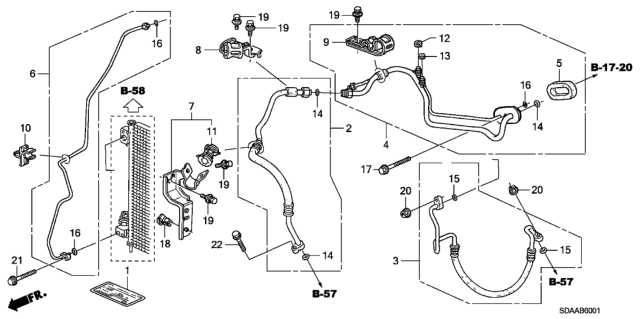 2007 Honda Accord 4 Door EXL KA 5MT A/C Air Conditioner (Hoses/Pipes) Diagram 2