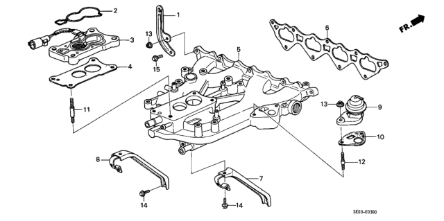 1989 Honda Accord Gasket, Carburetor Insulator Diagram for 16215-PH1-010